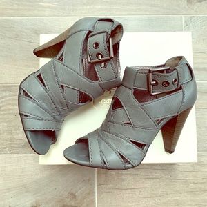 Grey coach strappy sandals
